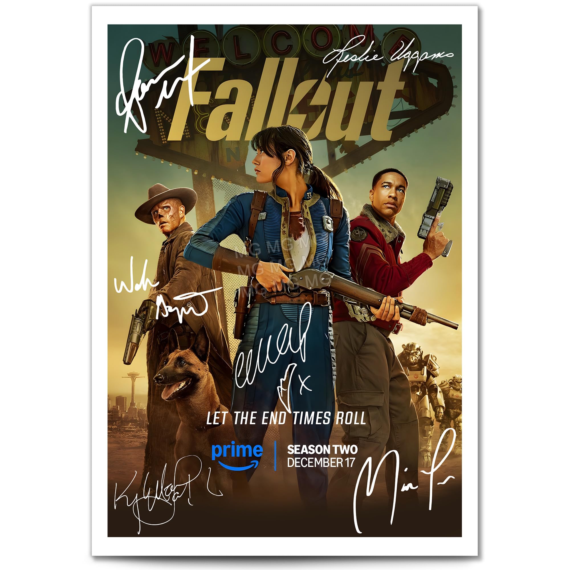 Fallout cast signed autograph poster photo print framed memorabilia tv show series gift Ella Purnell Aaron Moten (Fallout 2, A4 Poster Only)