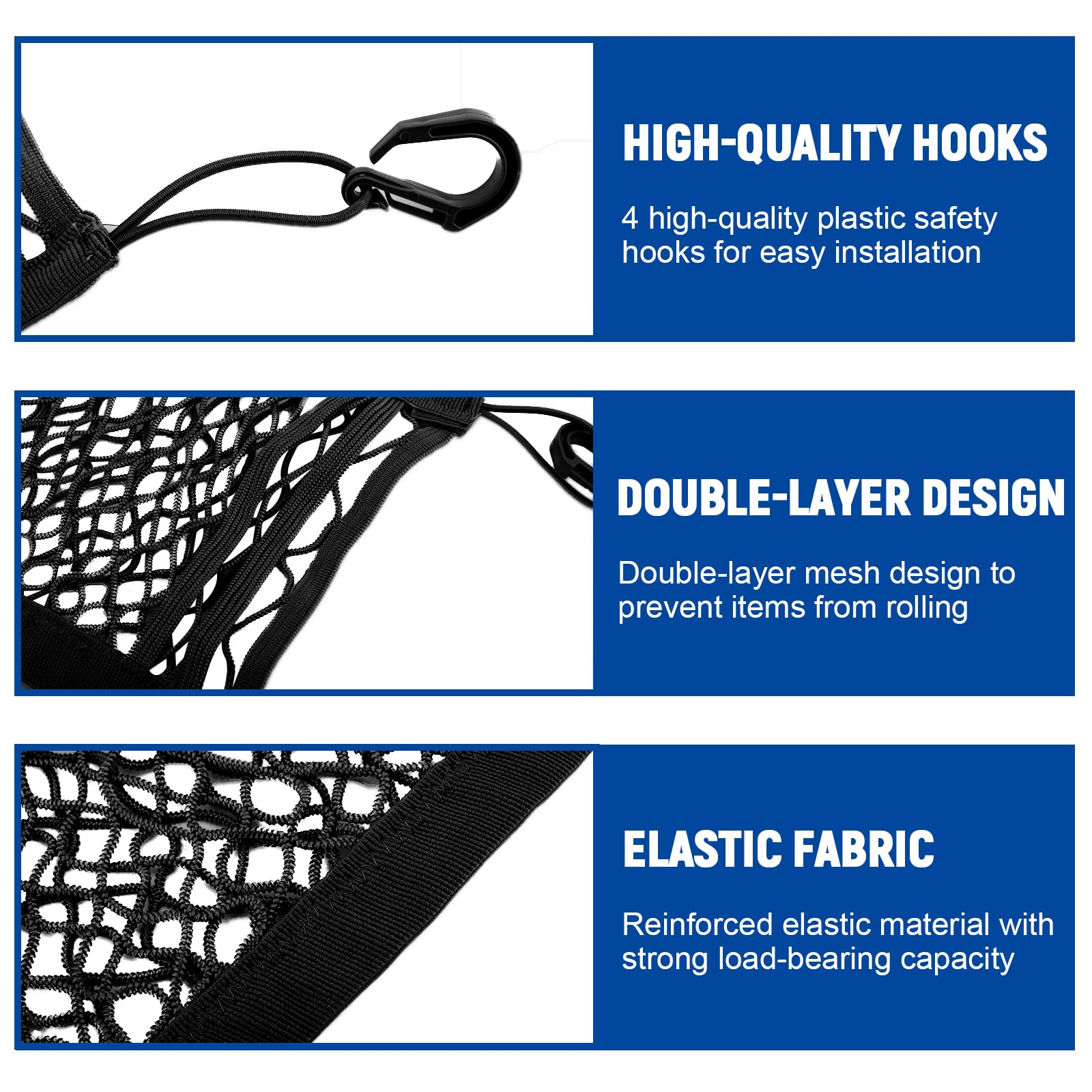 Net Bag Layer Car Mesh Organizer Net Strong Bag /Barrier Of Backseat Pet Kids 2 To 3 Layer I4221898168