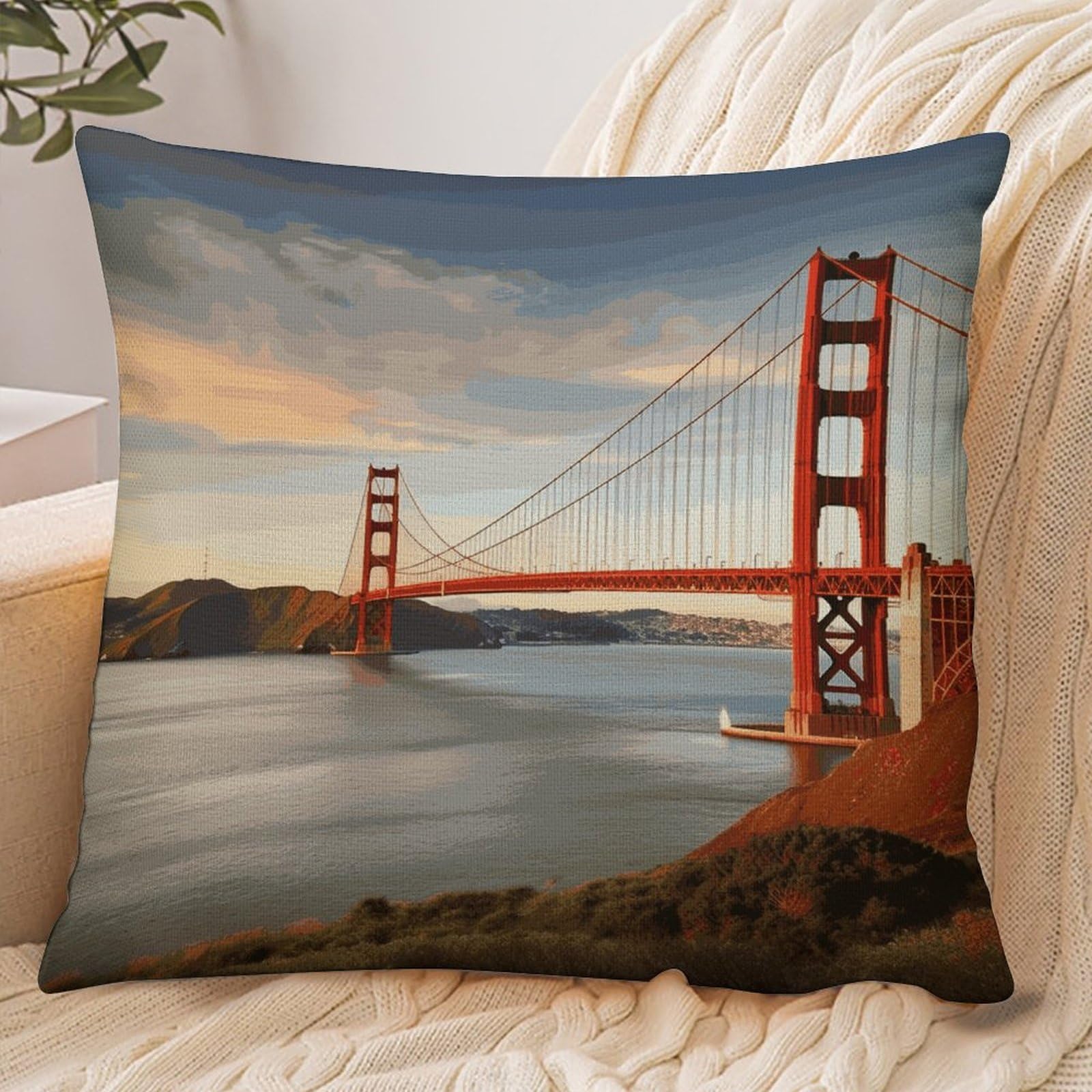 Fekiloot Style Golden Gate Bridge Pillowcase Pillow Sham Pillow Case