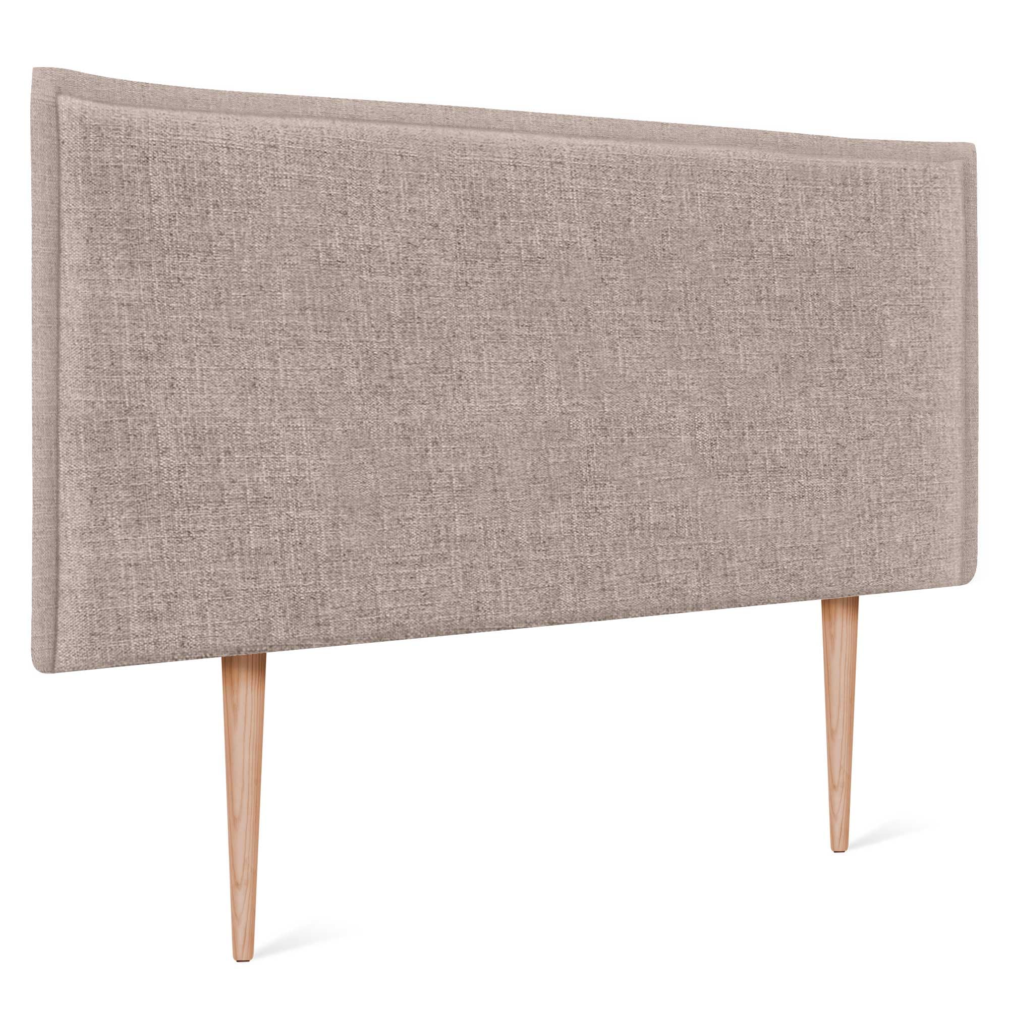 DHOME Solid Natural Linen Headboard with Trim Upholstered Headboard Bed Bedroom Modern Top Trending (Natural Linen, 160 x 105 cm with Legs (Beds 150/160)) — view 43