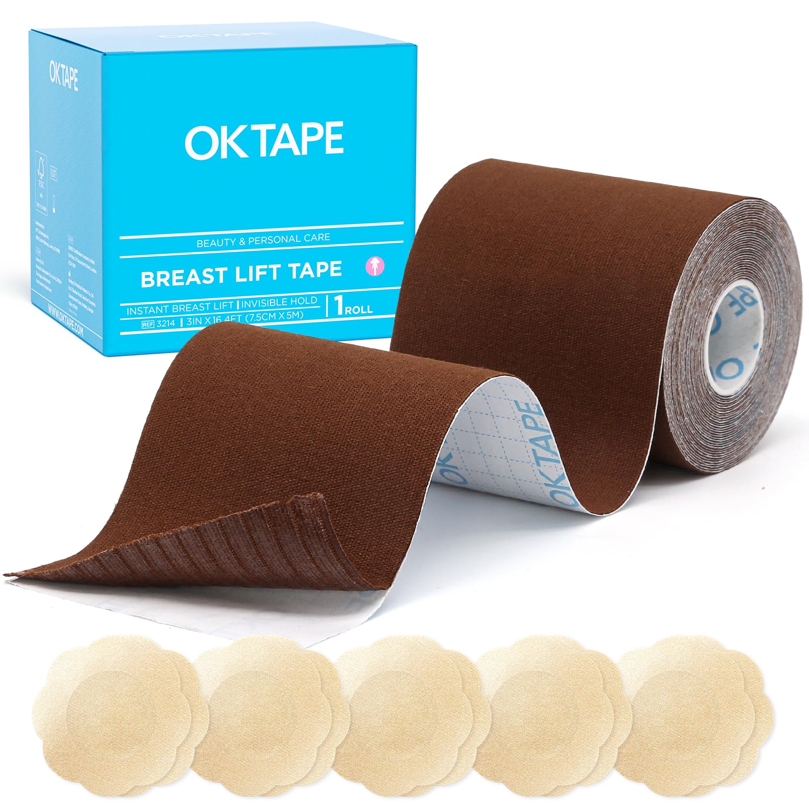 OK TAPE Breast Lift Tape, Boob Tape for Large Breasts Lift 3in x 16.4ft