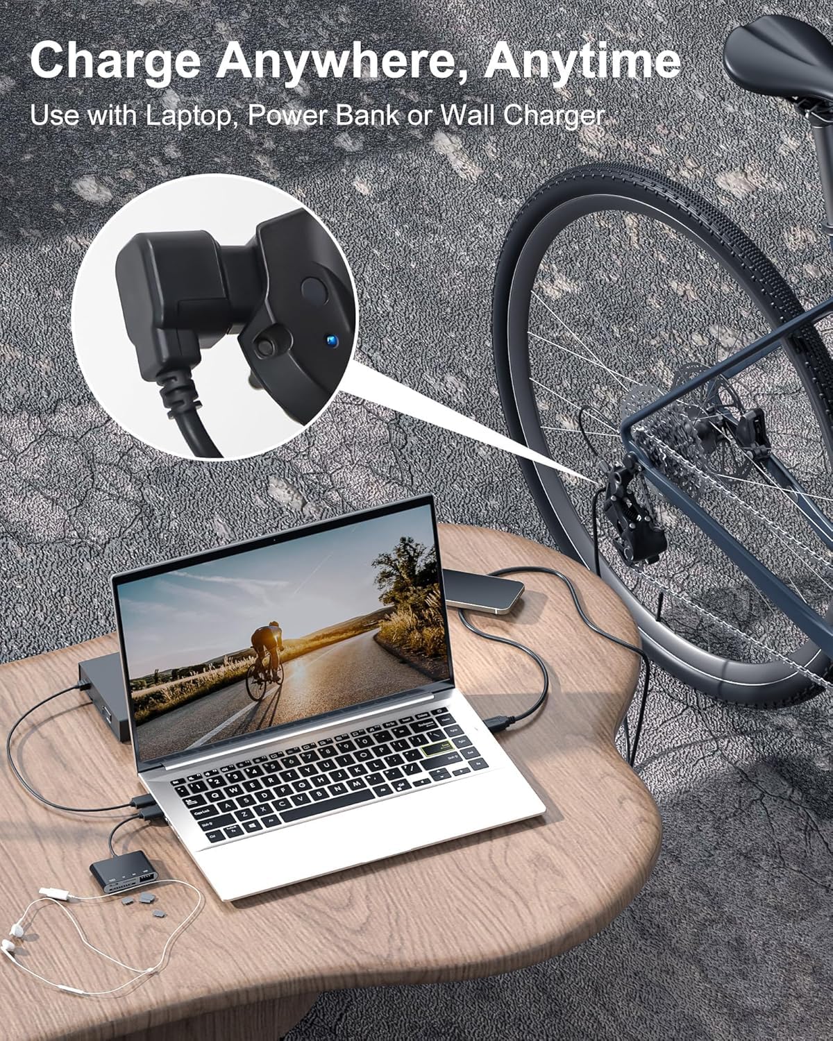 Cavo di Ricarica per Shimano Di2 12 Velocità, Compatibile con EW-EC300 – Cavo USB 1,5M per Trasmissione Elettronica, Ricarica e Sincronizzazione Dati, Compatibile R9270, R9250, R8170, R8150