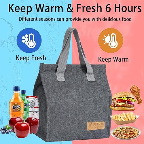 Miniatura 2 de Bolsa de almuerzo para mujereshombres, impermeable, reutilizable, portátil, bolsa de almuerzo. Bolsa térmica ideal para el
