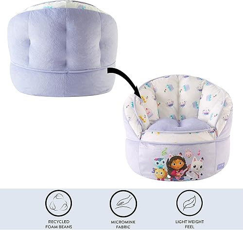 Miniatura 36 de Idea Nuova Cocomelon - Puf redondo azul para niños, a partir de 3 años, grande Cocomelón,Spidey y sus increíbles amigos,Unicornio,Tiburón