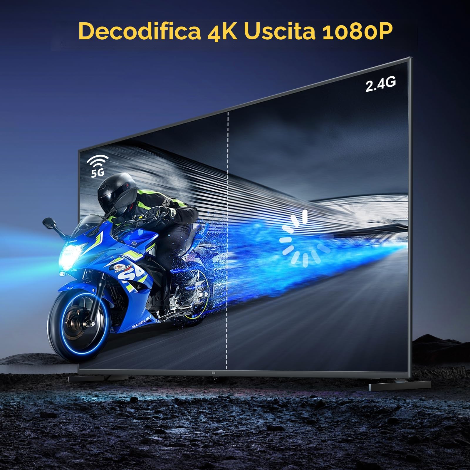 Trasmettitore e Ricevitore HDMI Wireless 150m, Plug and Play, Estensore HDMI Senza Fili con Antenna Integrata, Trasmissione Video e Audio in Tempo Reale per TV, Proiettori, Laptop, PC (W3101)