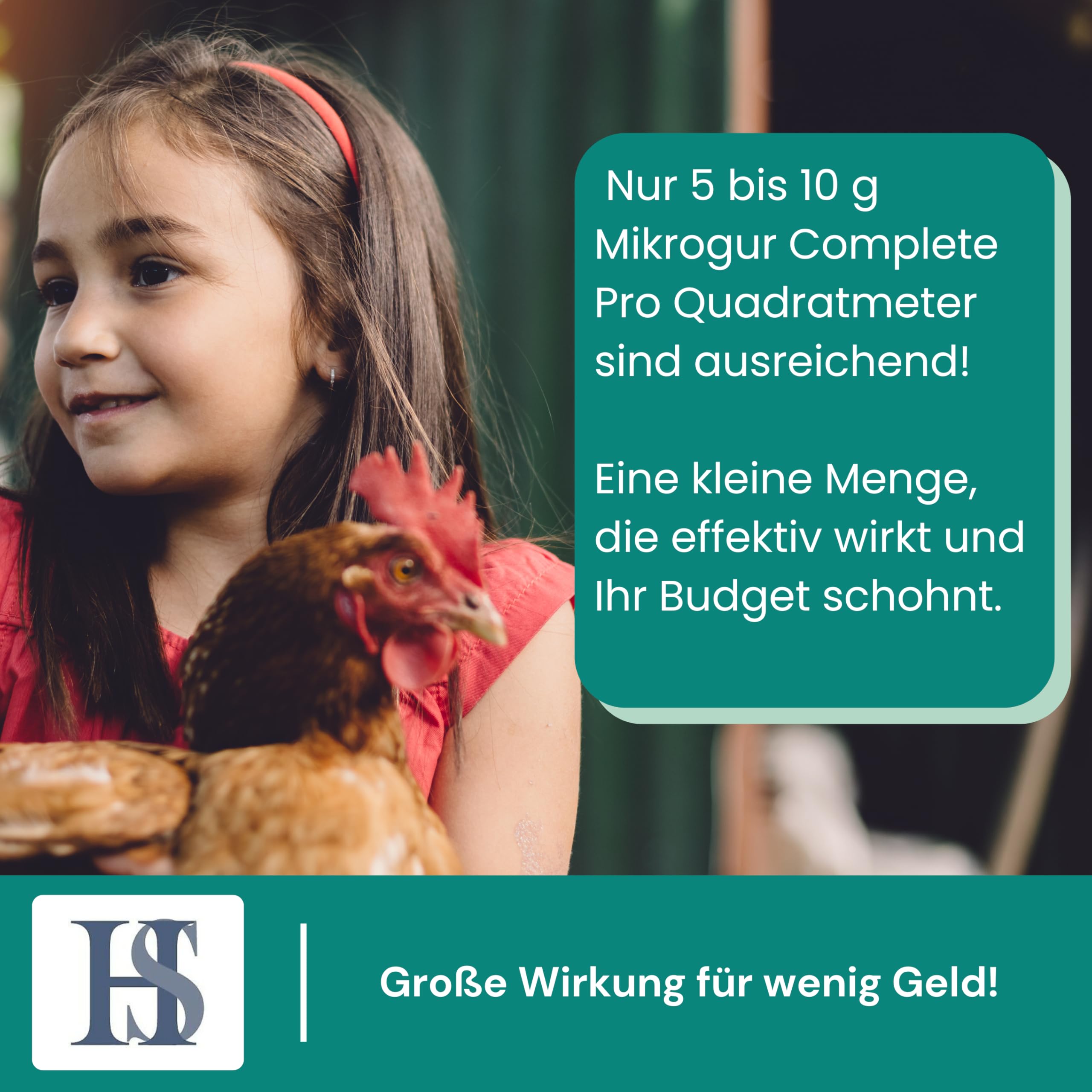 HS Mikrogur Complete - Stallklima-Optimierer mit Eukalyptusöl gegen Milben - Biozidfrei - Einfache Anwendung für Stallungen & Einsatz in Allen Bereichen der Bio. Landwirtschaft