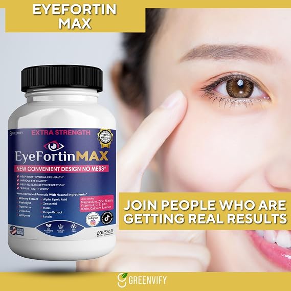 EyeFortin MAX Advanced Lutein Eye Supplement, Macular Health Formula, 60 Capsules