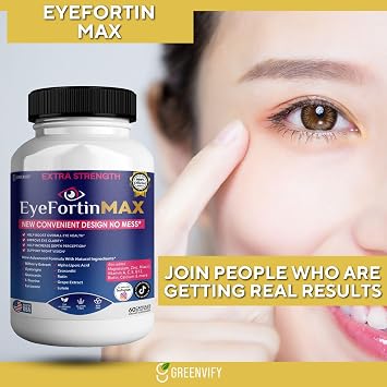 EyeFortin MAX Advanced Lutein Eye Supplement, Macular Health Formula, 60 Capsules