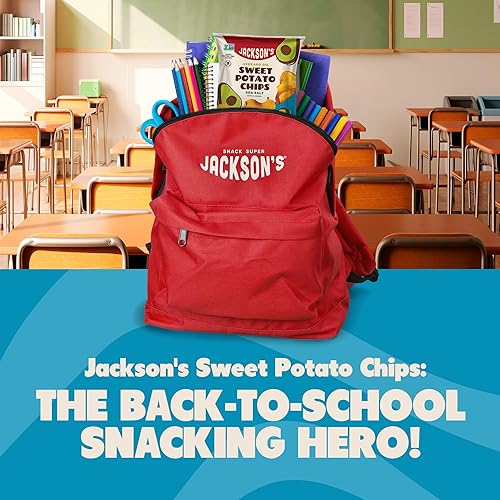 Miniatura 3 de Jackson's Hervidor de batatas fritas con sal marina hechas con aceite de aguacate prémium (1.5 onzas, paquete de 10)  Apto para alérgenos, sin