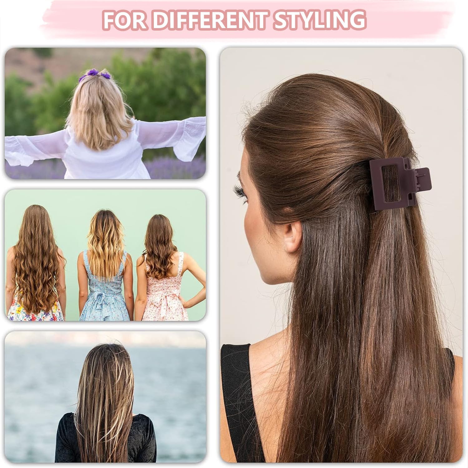 8 Pcs Hair Claw Clips - Image 4