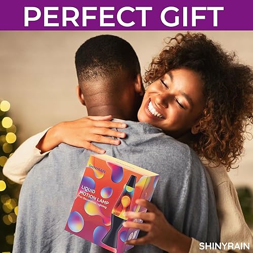 Miniatura 6 de SHINYRAIN Lámpara de movimiento con botella arcoíris de cera blanca de 14.5 pulgadas, lámpara de magma para niños y adultos, decoración del hogar,