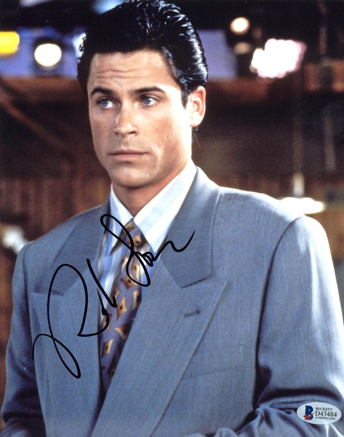 Rob Lowe Wayne's World Signed 8x10 Photo Autographed BAS D43484