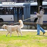 Dog Leash 5 FT Handmade Braided Cotton Rope Leashes for Small Medium and Large Dogs, New Golden Heavy Duty Metal Clasp, Colorful Macaron
