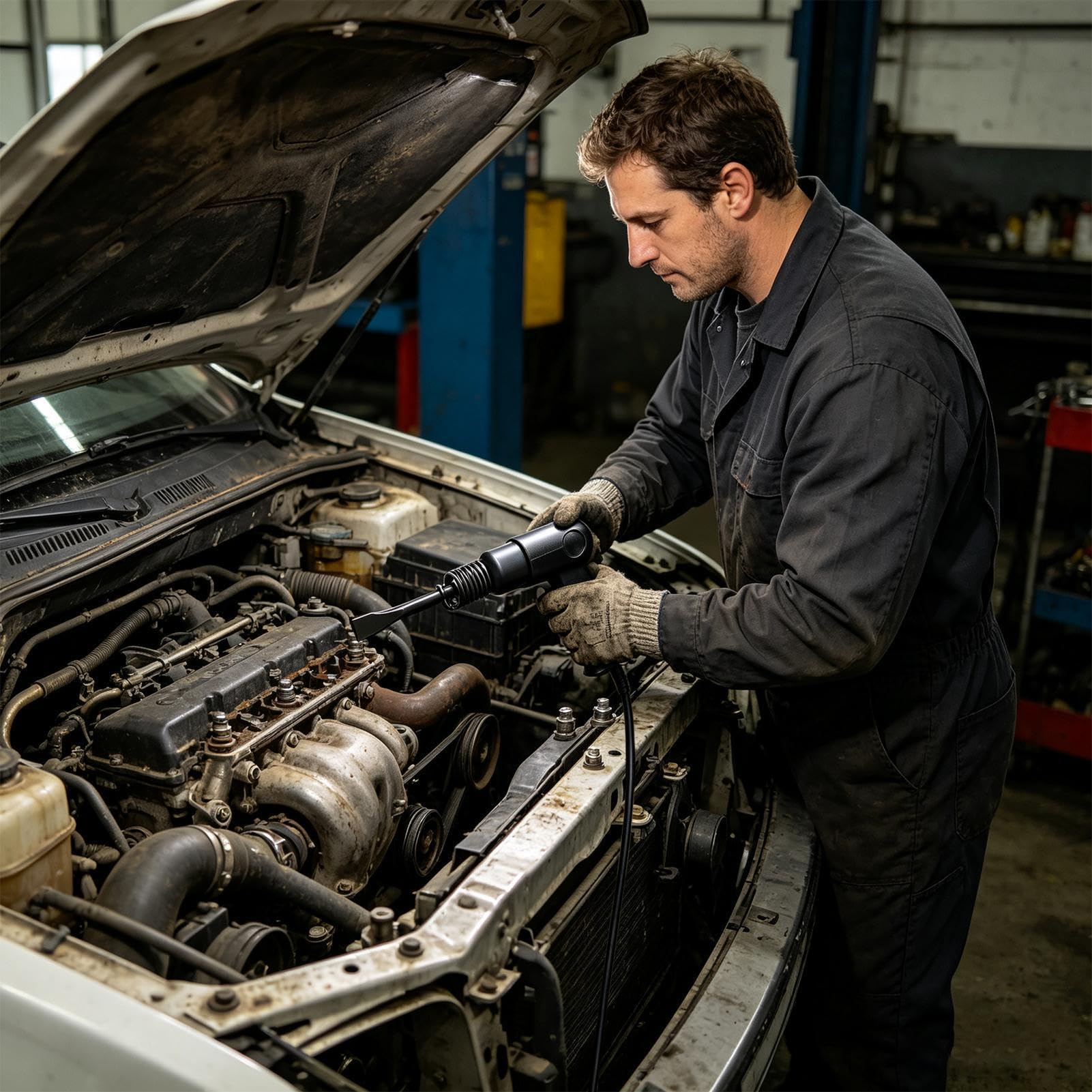 Marteau burin pneumatique 4500 frappes/min Appareil avec support à