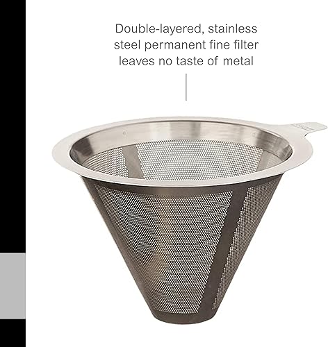 Miniatura 4 de AdHoc Mr. Brew - Cafetera para verter – Filtro de acero inoxidable de doble pared para un sabor de café completo – Accesorio de café para verter