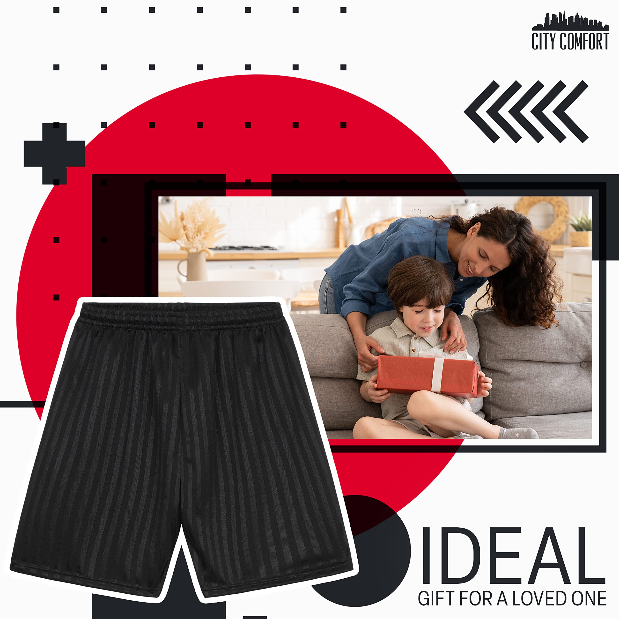 CityComfort Pantaloncini Sportivi Shorts per Bambino e Bermuda Ragazzo 5-14 Anni Pantaloncini Basket Calcio Kick Boxing Pallavolo Pantaloni Estivi Corti Pantaloncini Tuta Palestra