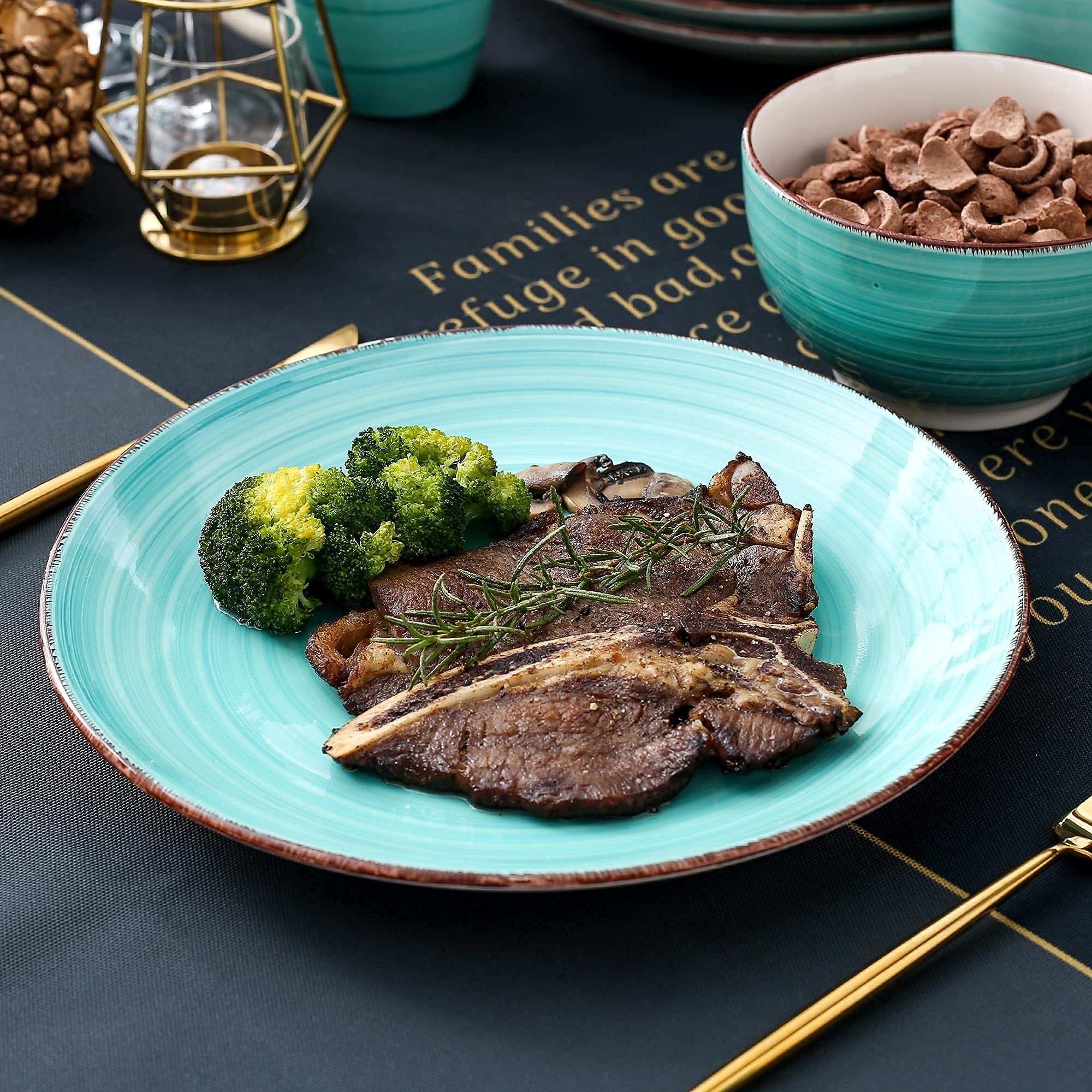 アンティーク ディナープレート ８枚セット Amazon.co.jp: XHYRB 8インチの星空宇宙プレートセット陶磁器