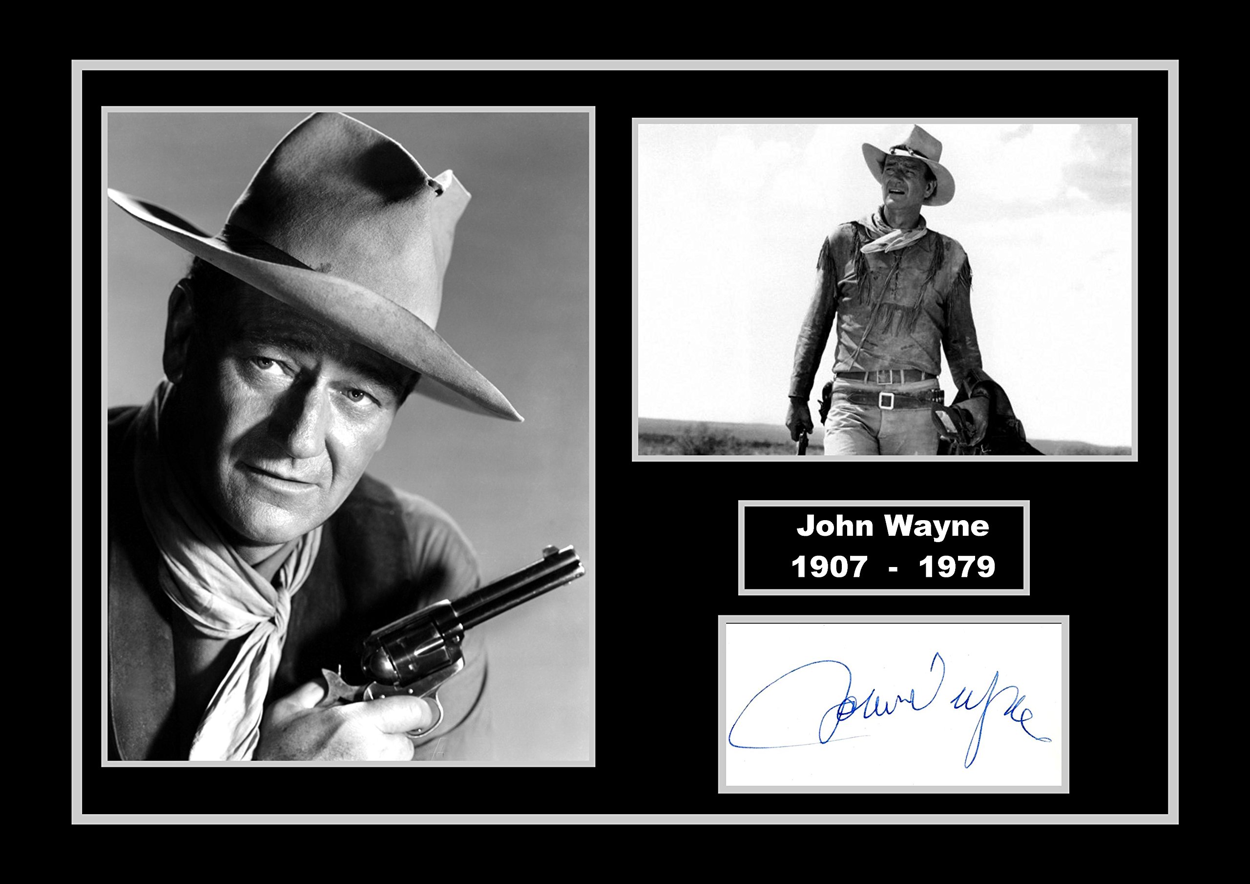 Photo dédicacée John Wayne - Impression d'art encadrée Western
