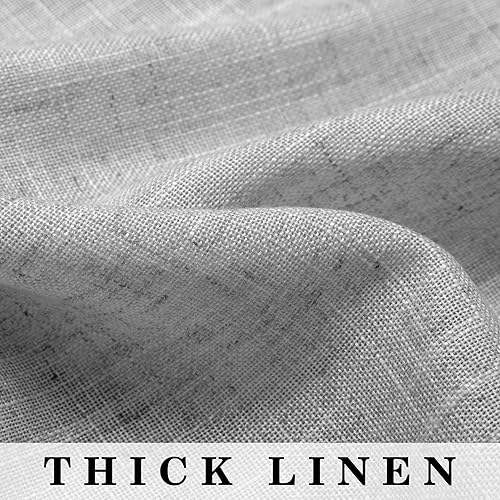 Miniatura 4 de Pitalk Cortinas gris claro de 102 pulgadas de largo para sala de estar, comedor, 2 paneles con ojales, ojales, filtrado de luz, cortinas de