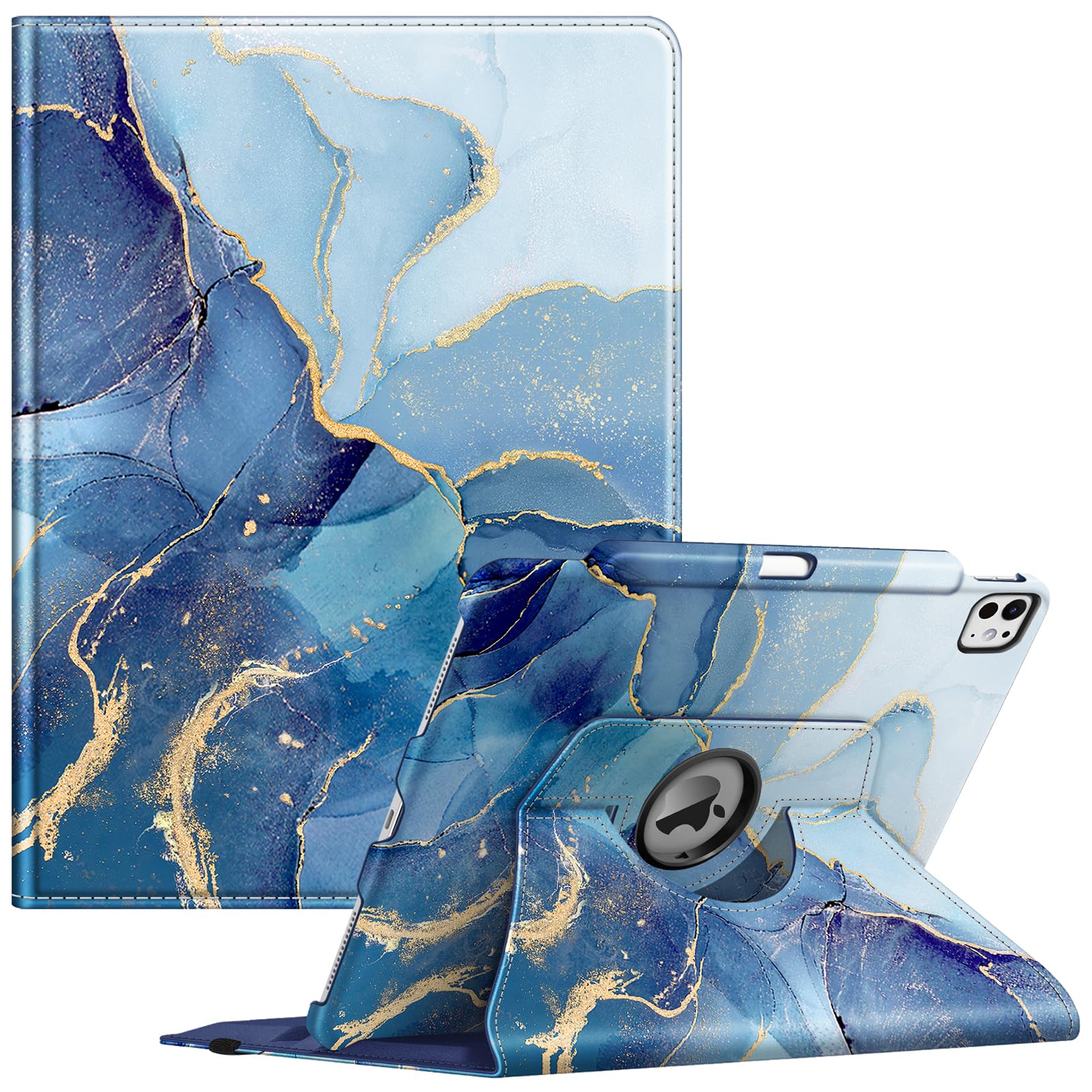 Fintie Rotating Case for iPad Pro 13-inch (M5) 2025 / (M4) 2024 with Pencil Holder - 360 Degree Swiveling Protective Stand Cover with Auto Wake/Sleep,