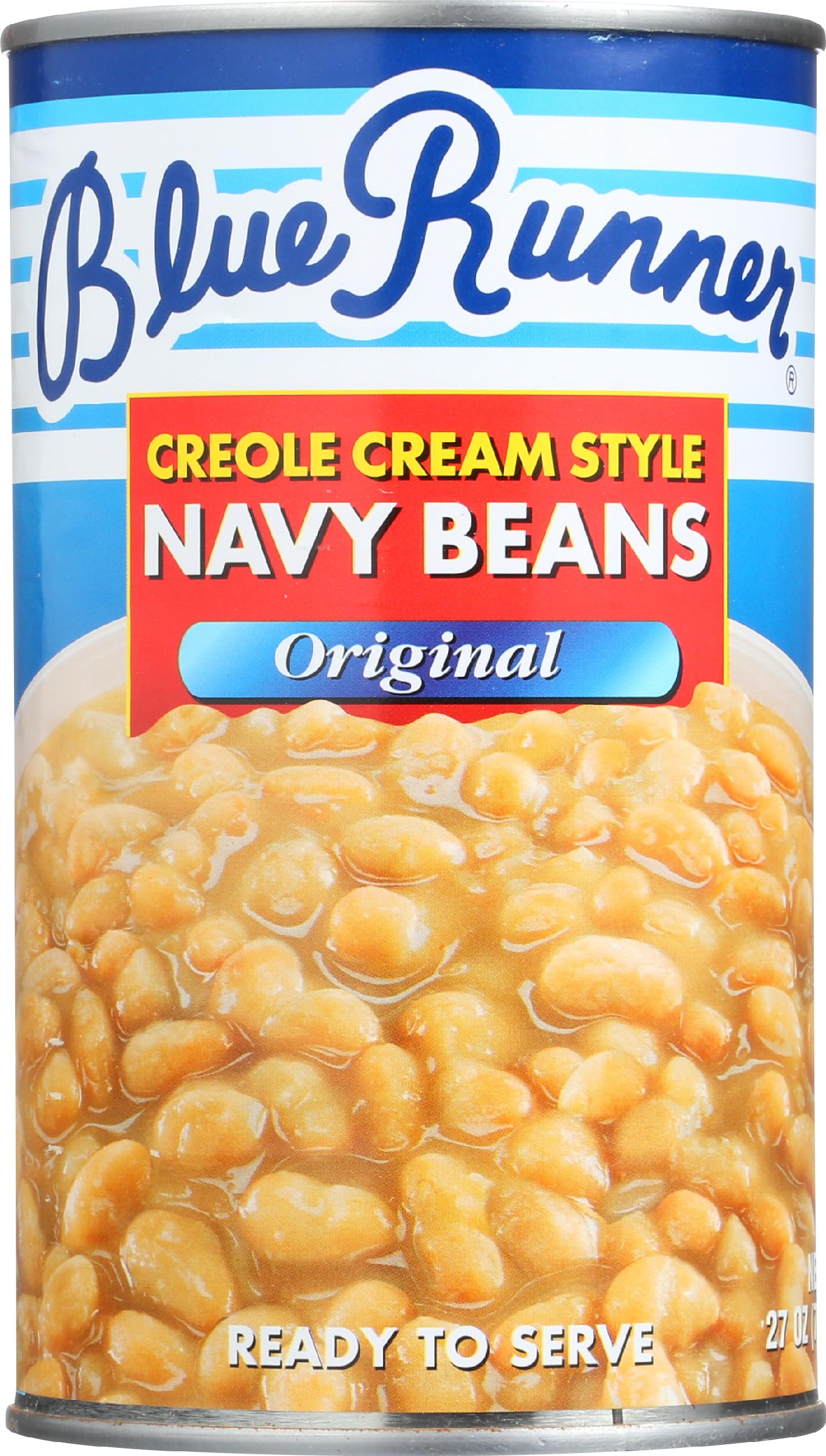 Blue Runner Original Creole Cream Style Navy Beans, 27 OZ