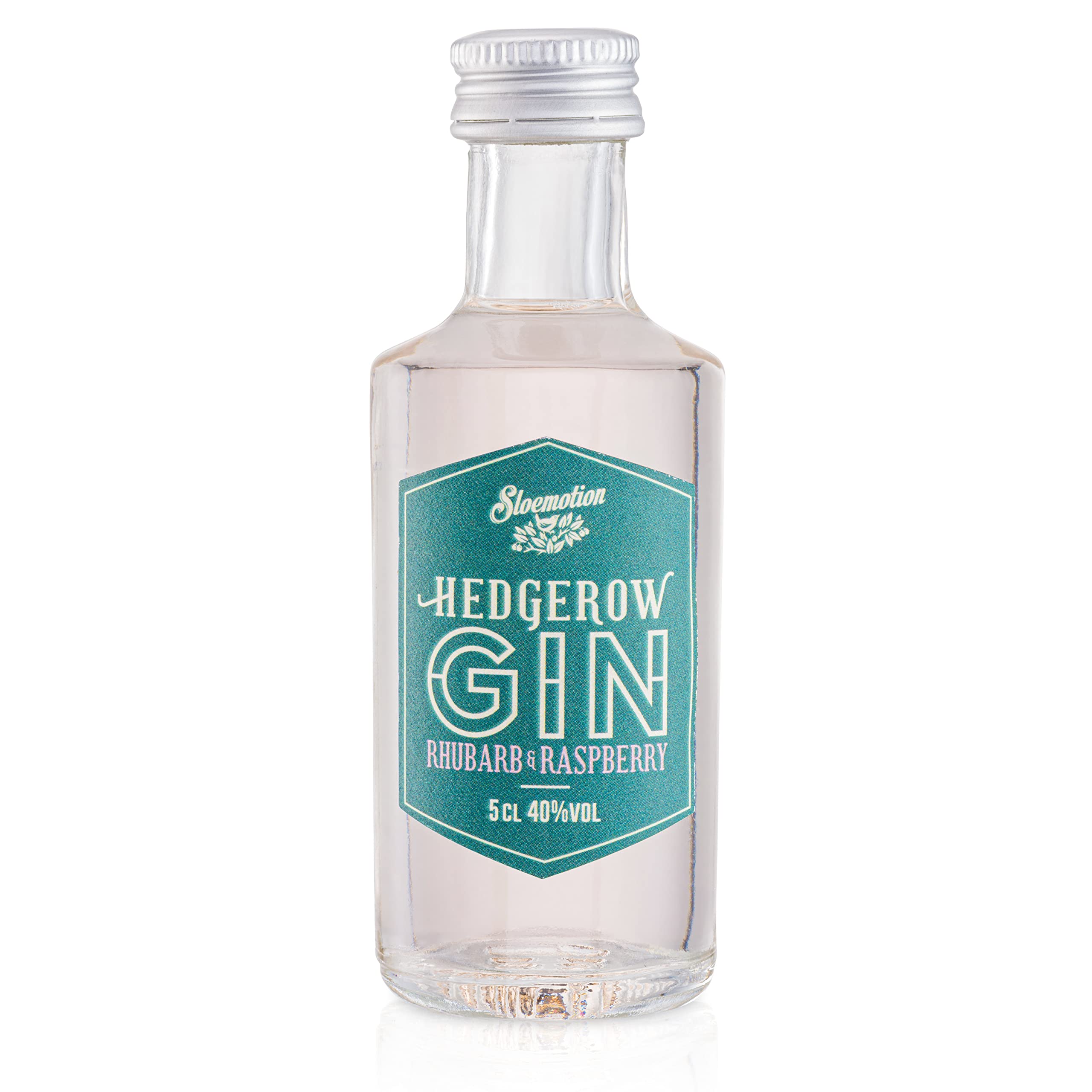 Hedgerow Spirits Rhubarb & Raspberry Gin, 40% ABV, Handmade In Small Batches 12 Botanicals, Delicious And Delightfully Refreshing With No Added Sugar, Green And Fruity Aroma, 5 cl