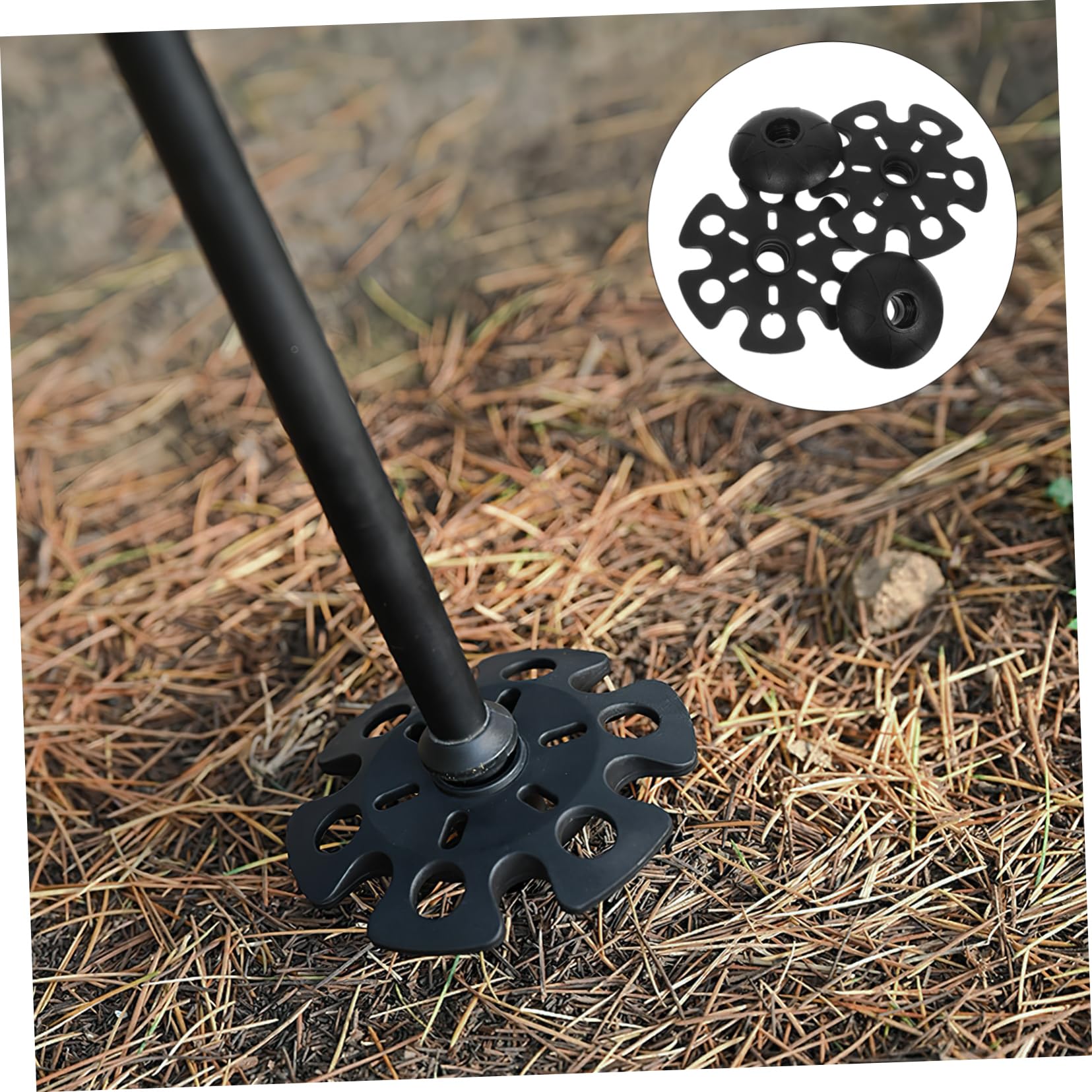 iplusmile 4 pièces Embouts Bâtons Trekking Caoutchouc Accessoires Randonnée pour Montagne Protection Durable Antidérapante pour Rocheux et Routes Glissantes