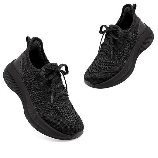 Stelle Girls Tennis Shoes with Slip-On Kids Running Shoes