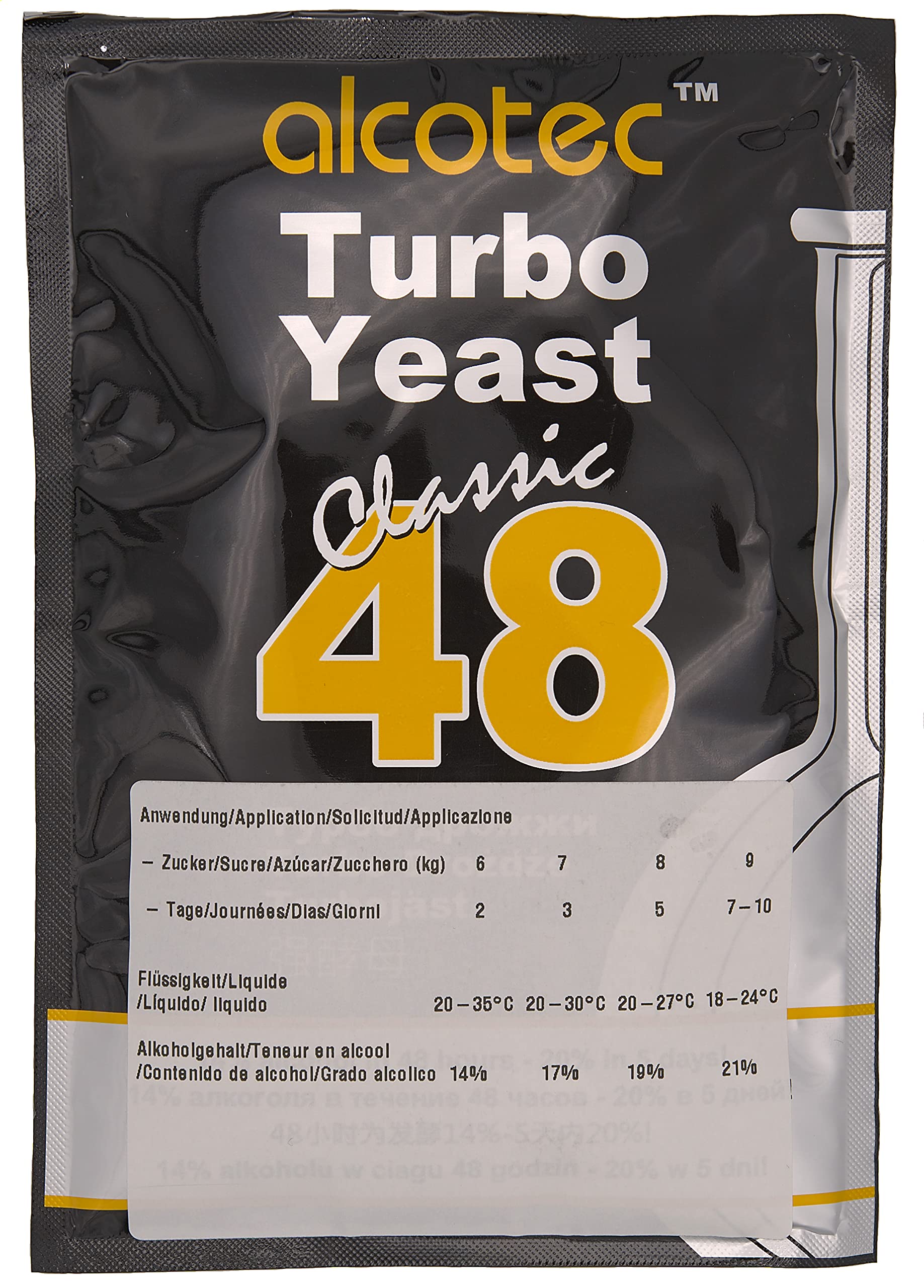 Alcotec Turbohefe Classic 48h 20% alkoholu 8 x