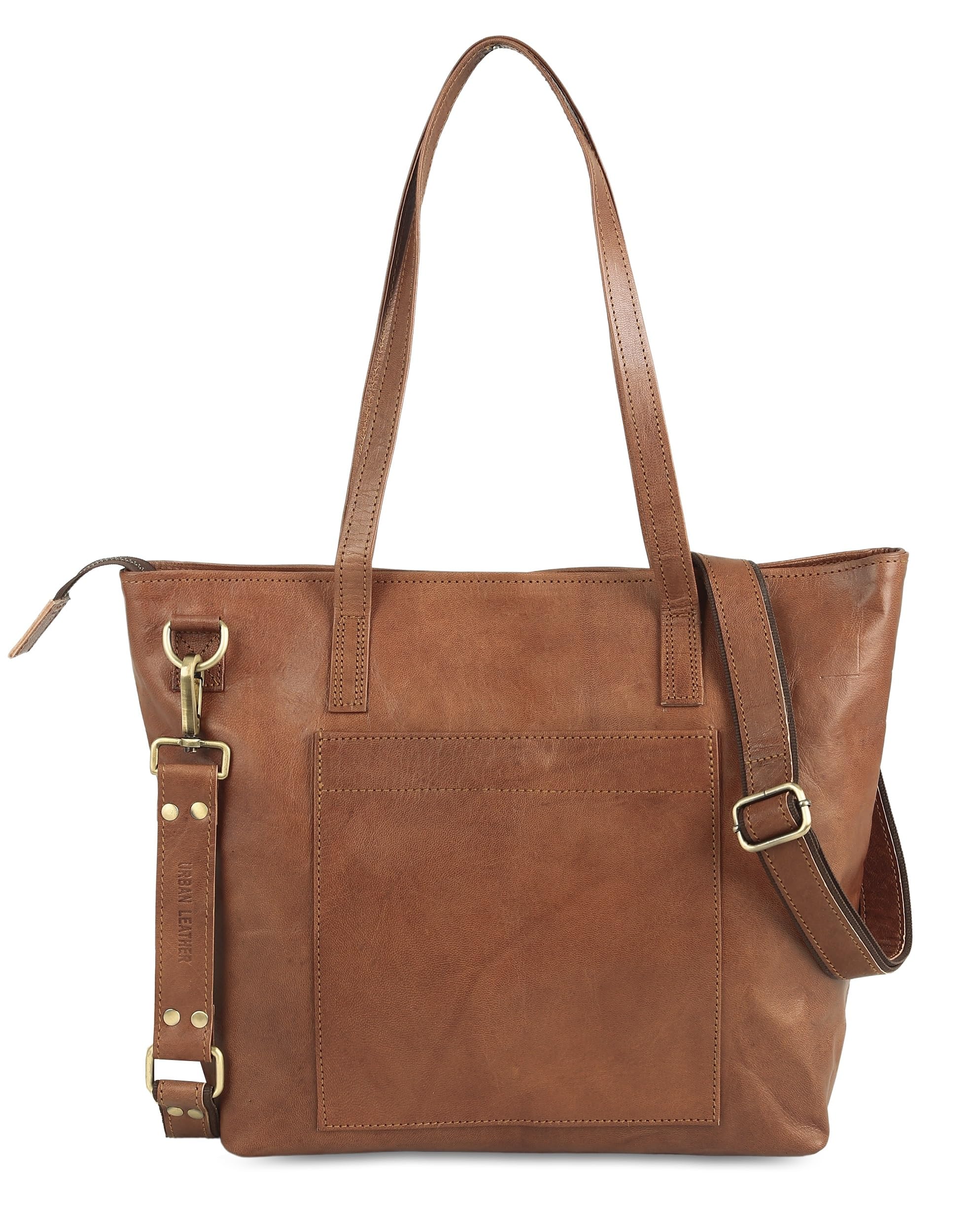 URBAN LEATHER Bolso de piel vintage para mujer, 40 cm
