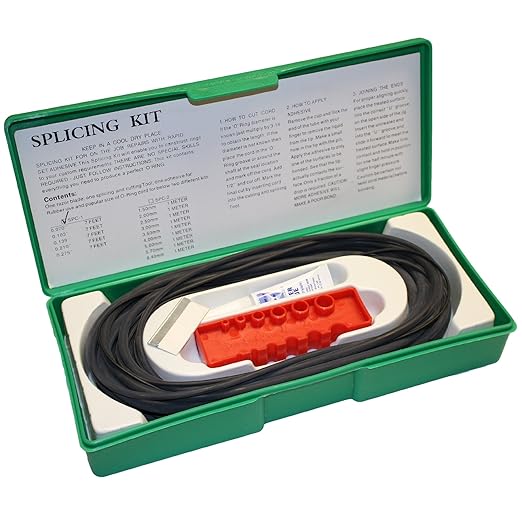 Neoprene ORing Splicing Kit, 70A Durometer, Black, Standard Sizes, 5