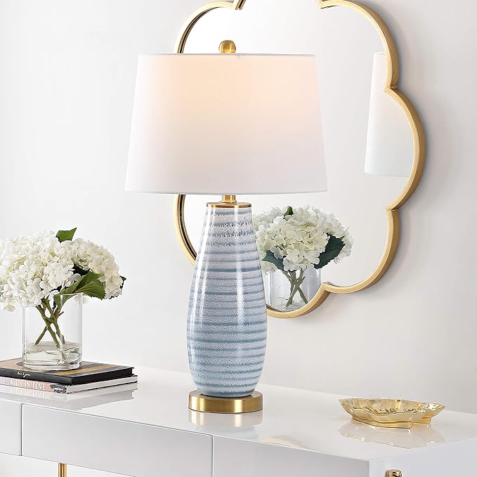 Lámpara de Mesa Eliana Azul y Blanca 27.5 pulgadas LED miniatura 2