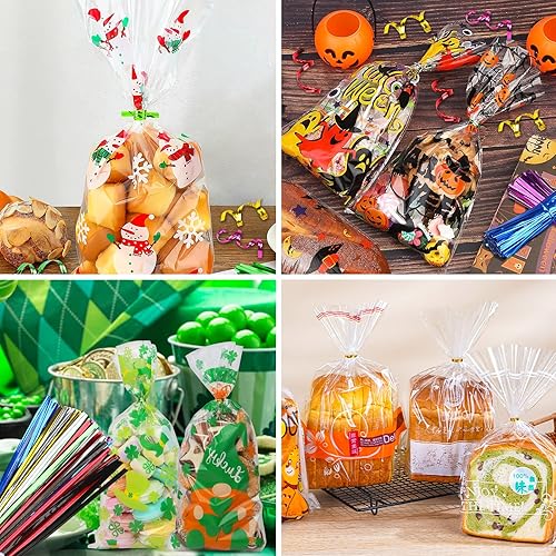 Miniatura 6 de CCINEE 4000 piezas de lazos de papel de aluminio de 5 pulgadas, lazos de alambre metálicos reutilizables para envolver regalos de fiesta, bolsas de