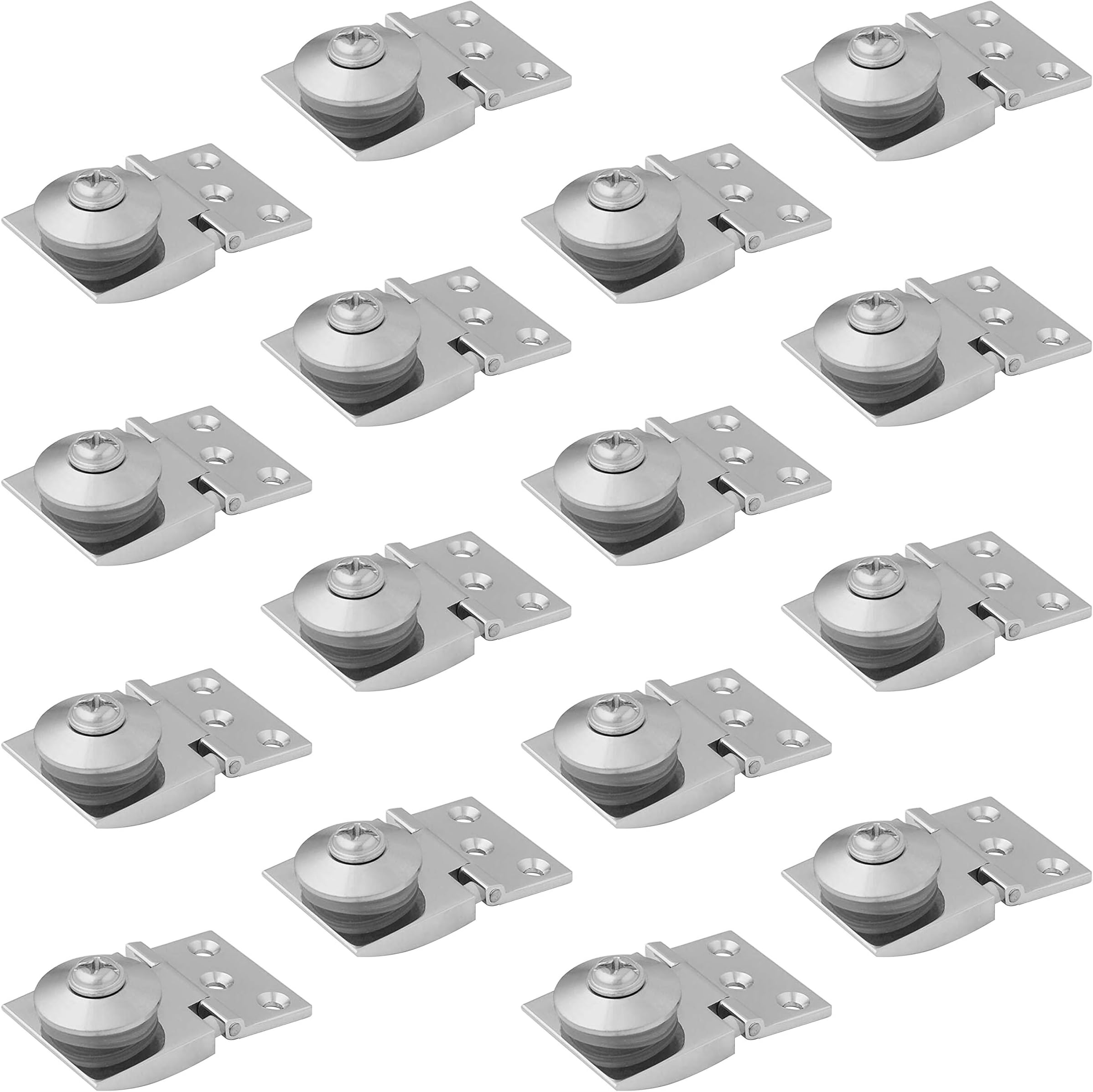 Atlantic Brass Heavy Glass Hinges (S.S. Finish) Pack of 16 Piece
