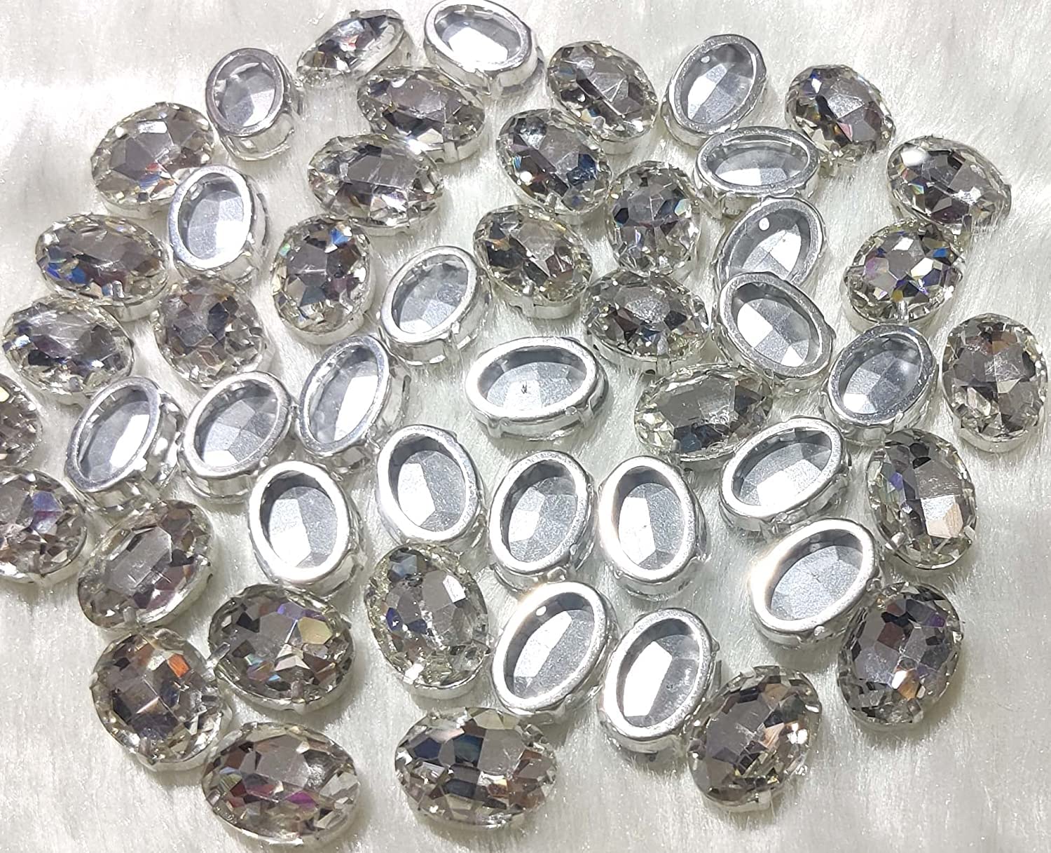 Beads & Crafts: Oval Shape Glass Crystal Clip Stones for Embroidery Work, Jewelry Making, Dress and DIY Craft (20mm x 30mm, 50) (B0BGSRDLFR) Amazon Price History, Amazon Price Tracker