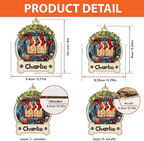 Miniatura 5 de Adorno de Navidad personalizado para perro, adorno de perro Presa Canario, adorno colgante para árbol de Navidad, regalo para amantes de los perros,