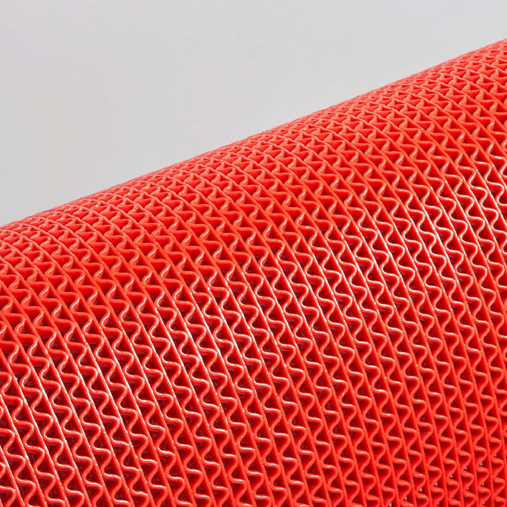 Esterilla Antideslizante con Drenaje, Alfombrilla de Drenaje Antideslizante en Forma de S Hueca de PVC for baño, Piscina, Zona húmeda, Multicolor, Varios tamaños(Red,0.9x6M/3x20FT)