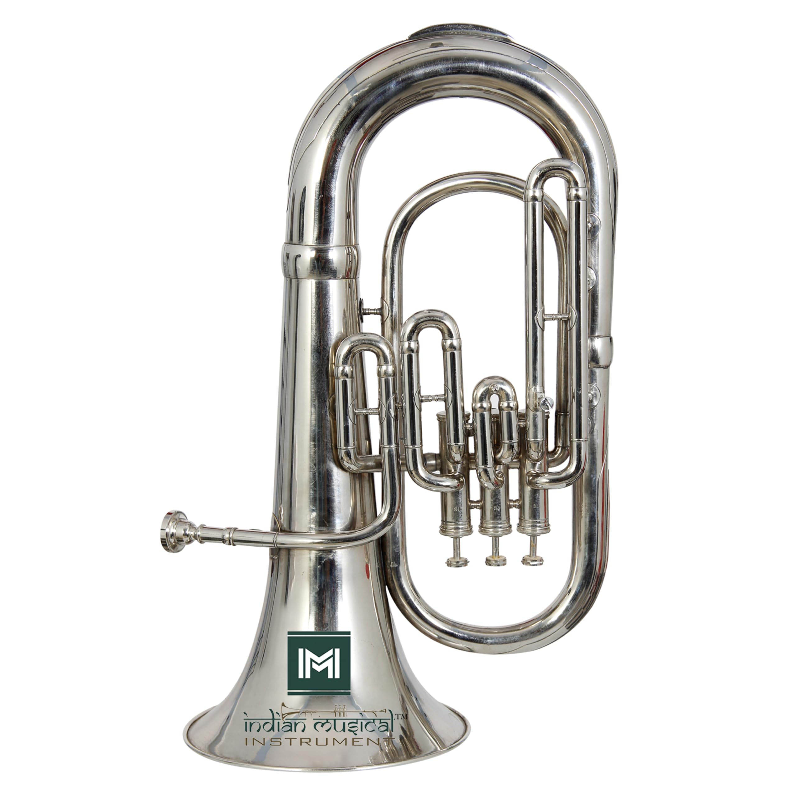 Design speciale Bb Euphonium 3 valvola con tutti gli accessori inclusi bocchino e custodia per il trasporto (argento cromato)