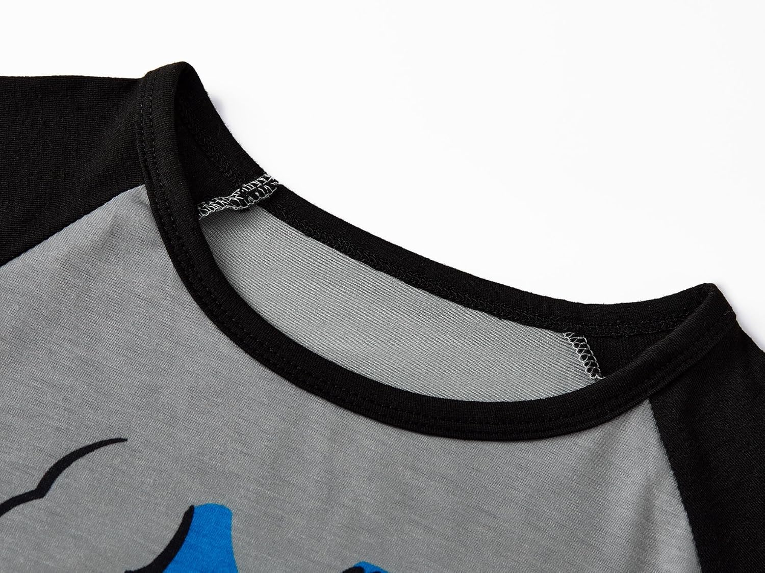 Beezizac Big Boys Pajamas Teal & Navy Face 2-Piece Fun Short Sleeve PJ Set Kid Cozy Sleepwear Children Size 6-18 - Image 2