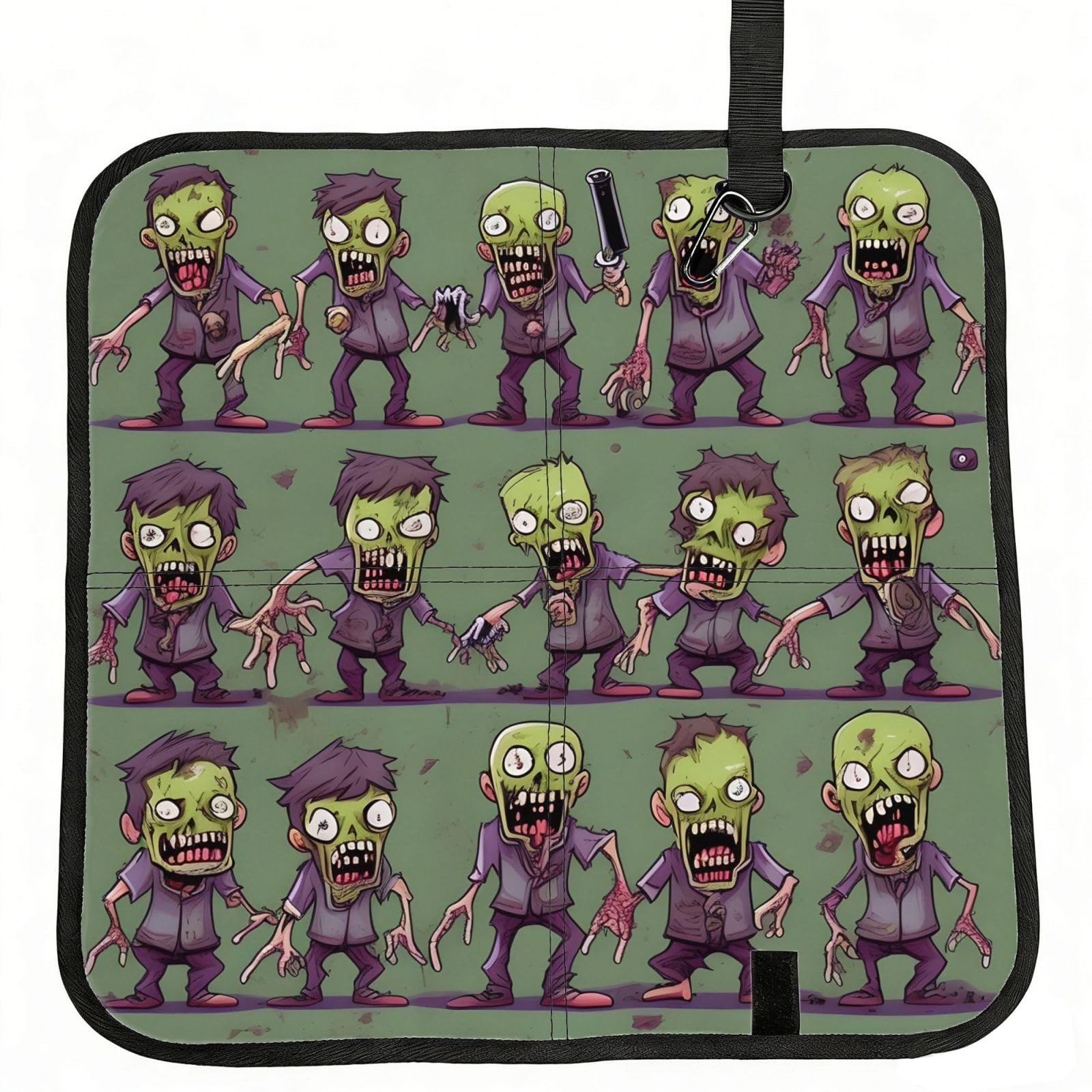 NImongt Many Zombie Print Portable Chair Pad Foldable Seat Cushion Outdoor Seating Office Picnic Camping
