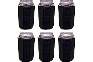 Blank Magnetic Can Koozie (6 Pack Black)