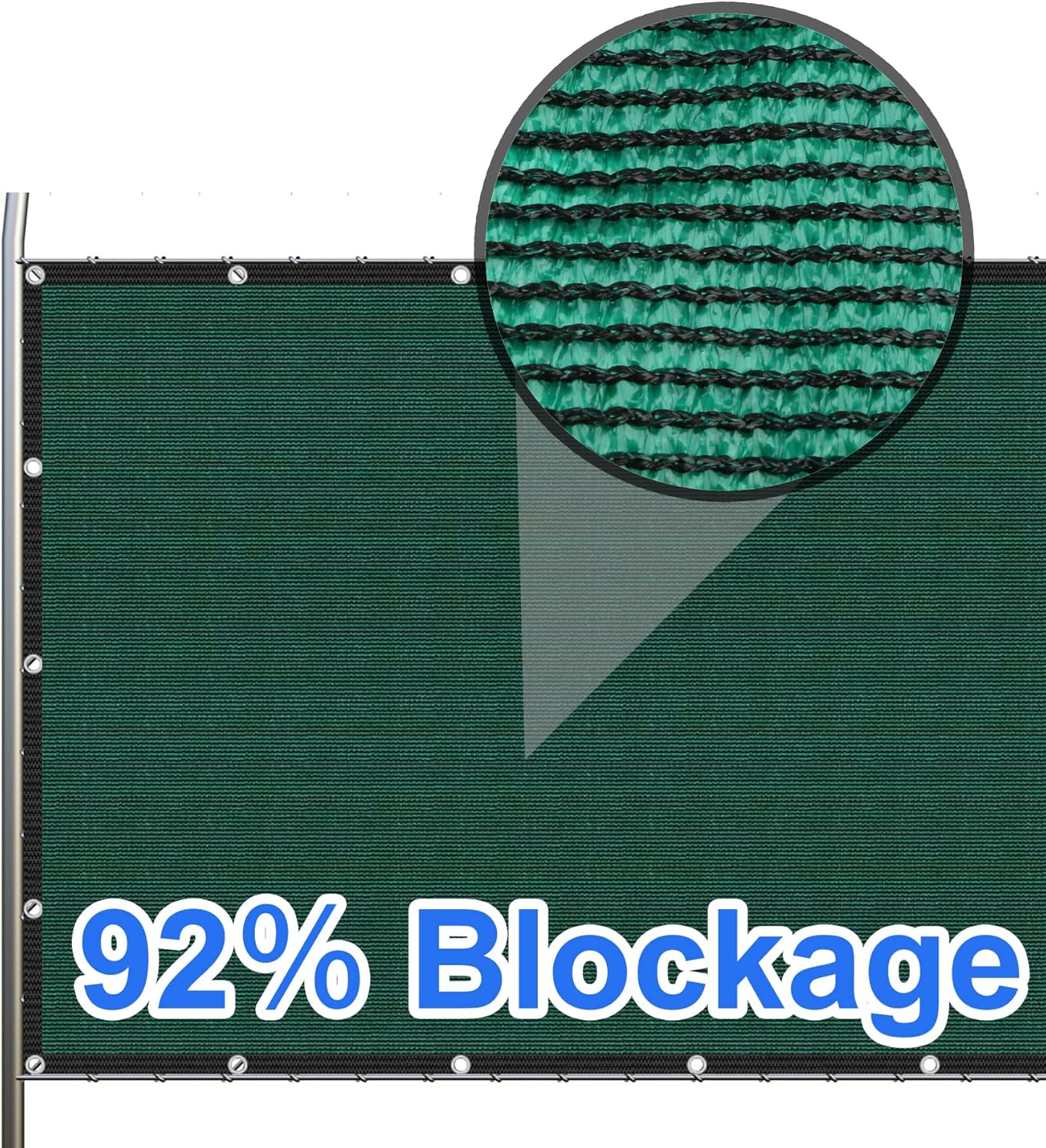 Green 3' x 5' Fence Privacy Screen Commercial Outdoor Backyard Shade Windscreen Mesh Fabric