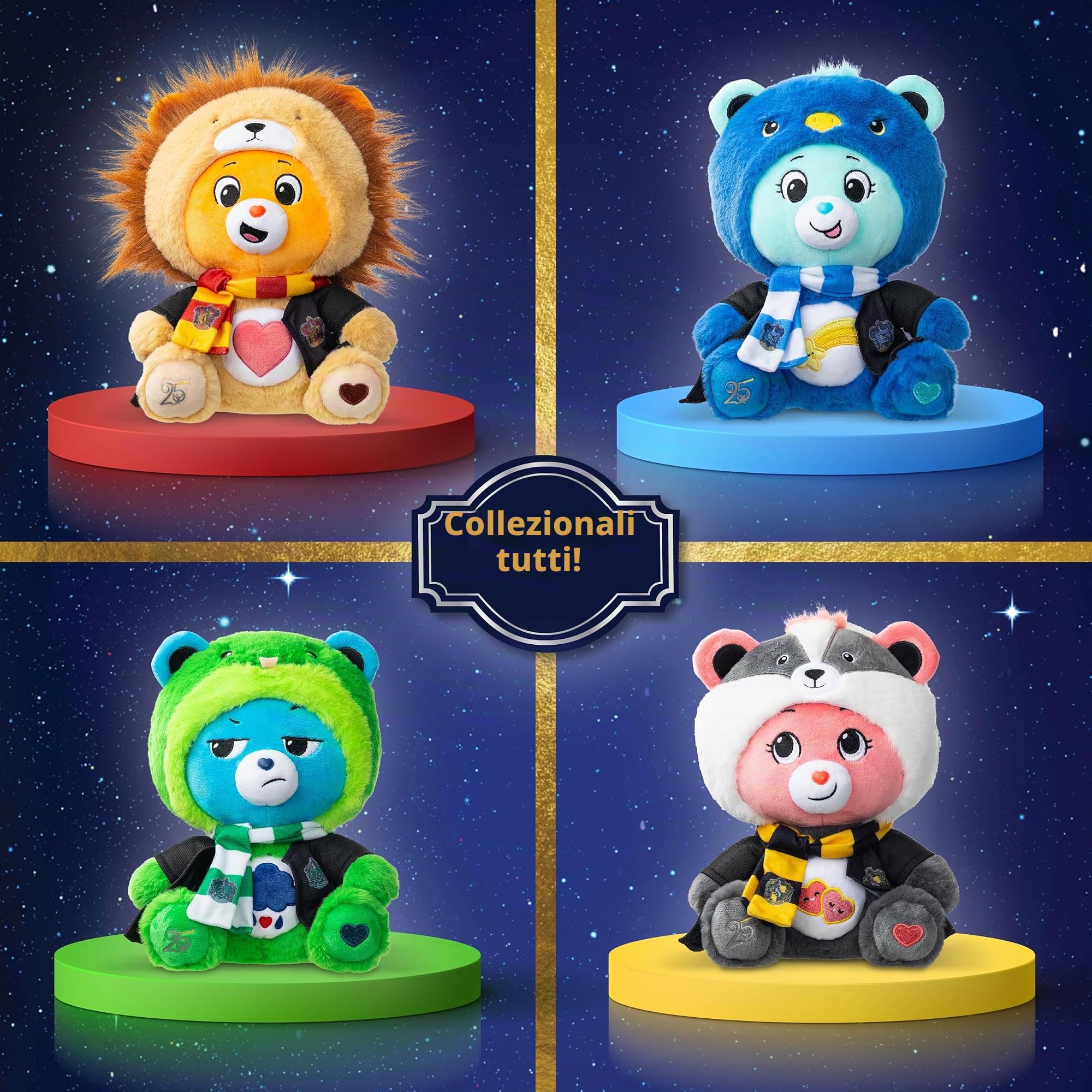 Care Bears Collab (Magic) Felpa con cappuccio mascot peluche - Orso tenderheart x Grifondoro