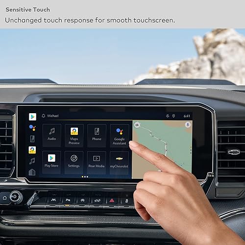 Miniatura 5 de Protector de pantalla de vidrio brillante diseñado para Chevy All New Silverado 2022 2023, pantalla táctil de 13.4 pulgadas, accesorios antihuellas