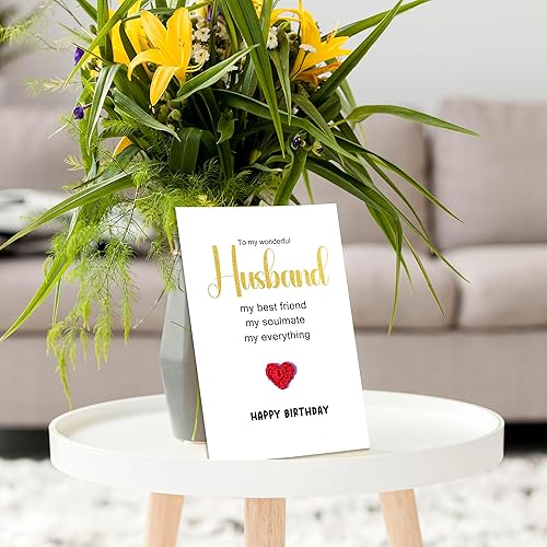 Miniatura 4 de Tarjeta romántica de cumpleaños para marido, tarjetas de feliz cumpleaños para hombres, tarjeta de cumpleaños de amor de boda para él a mi