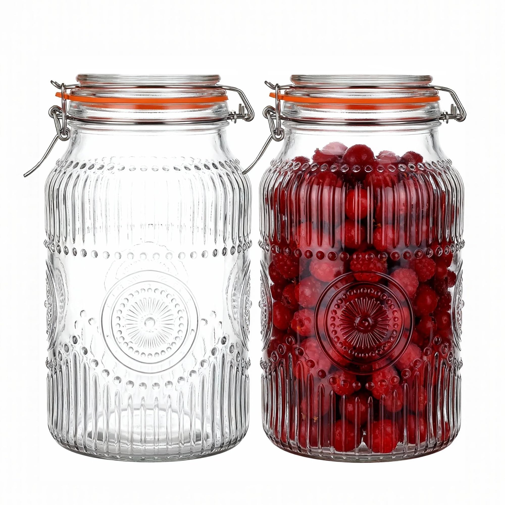 Amzcku Wide Mouth Vintage Mason Jars with Airtight Lid