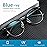 AOMASTE Blue Light Blocking Glasses Vintage Half Frame UV Clear Lens Anti Eyestrain Computer Gaming Glasses for Women Men