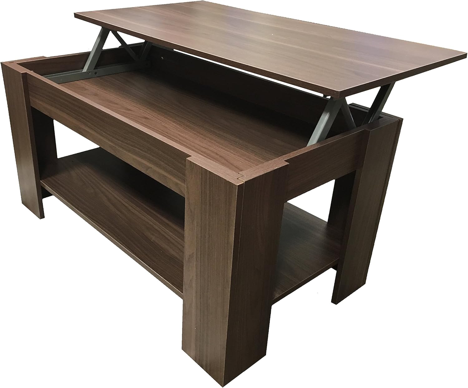 Redstone Coffee Table Black or Dark Walnut Lift Up Top with Storage