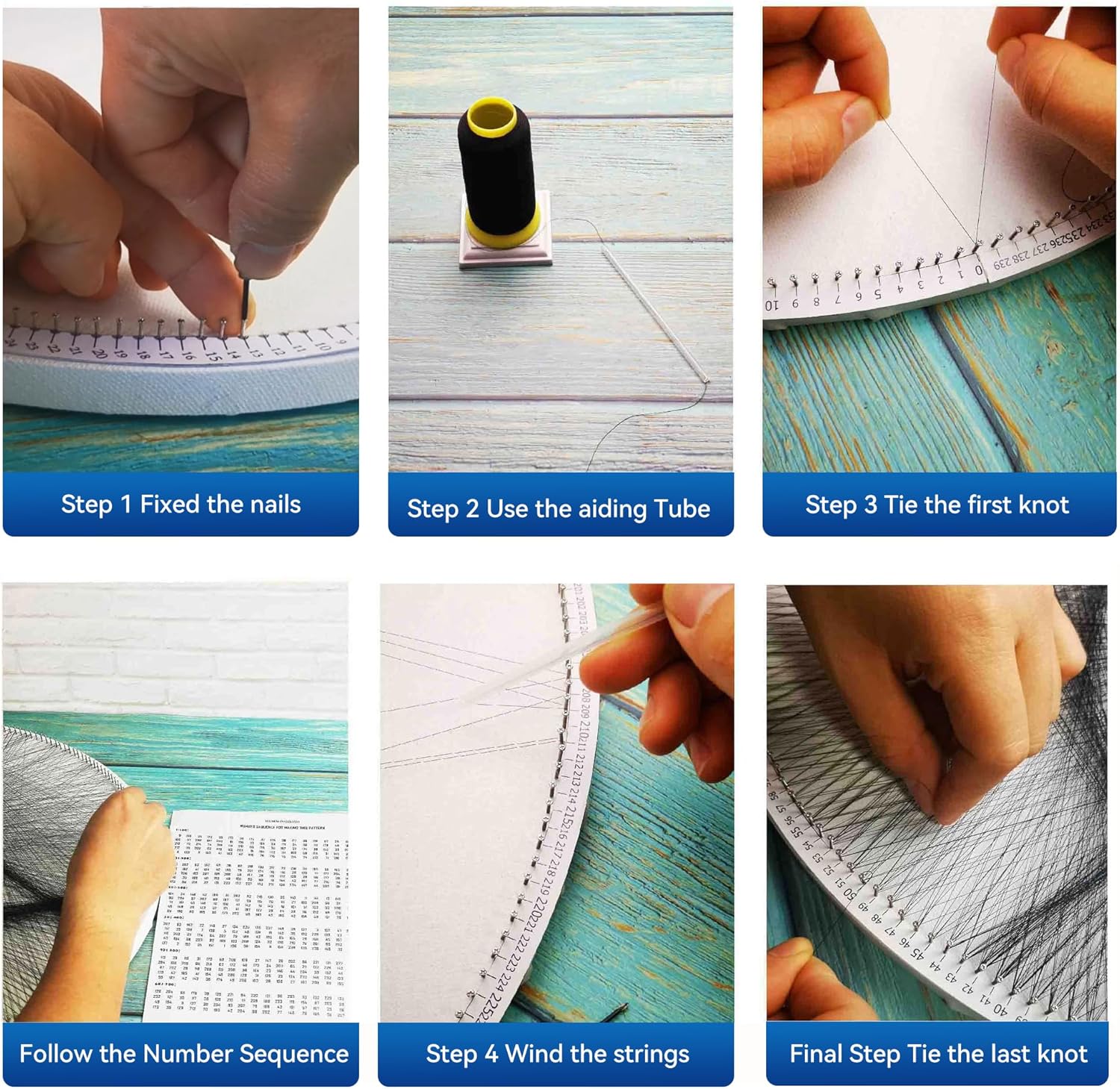 String Art kits for adults, crafts for adults, crafts for women kit, Framed Canvas DIY Wall Decor, Gift Wall art Decoration, Black, Red and Blue. (Polar Bear)