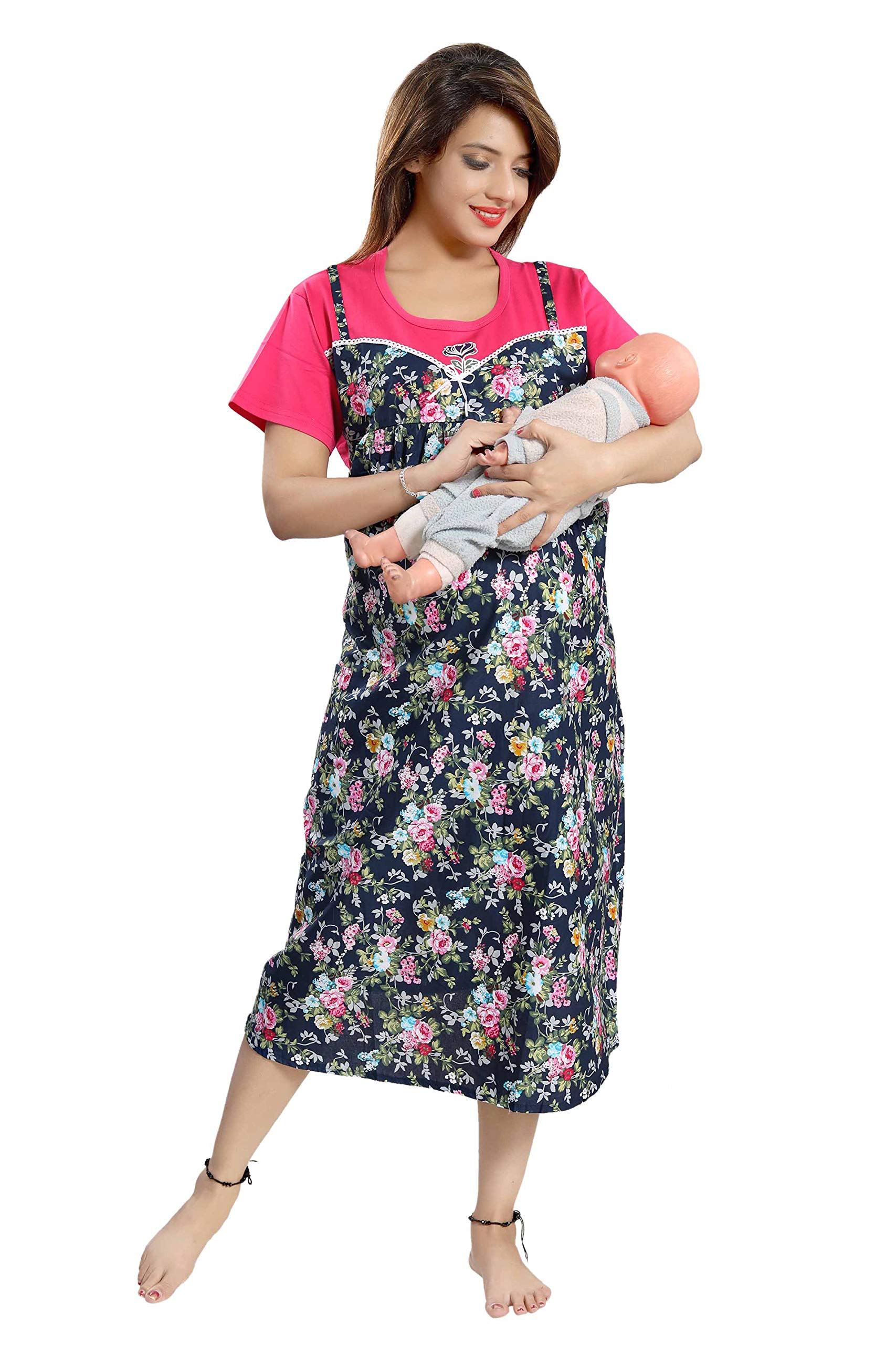soulemo Womens Pure Cotton Feeding/Nursing/Maternity Dress for Pregnancy. 759-picture-12
